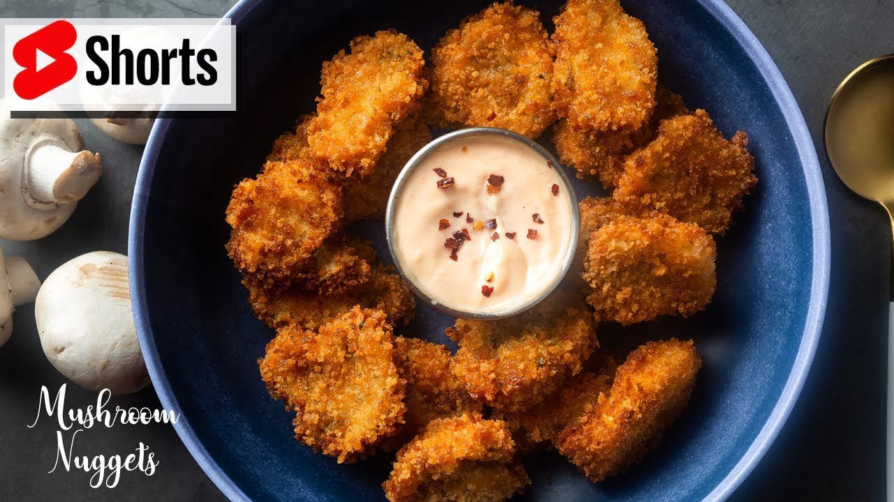 Mushroom Nuggets | Quick and easy Vegan recipes | Vegetarian Starter recipe | ASMR #shorts