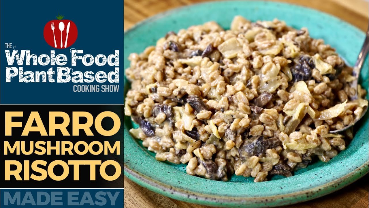 VEGAN FARRO MUSHROOM RISOTTO » easy one pot meal