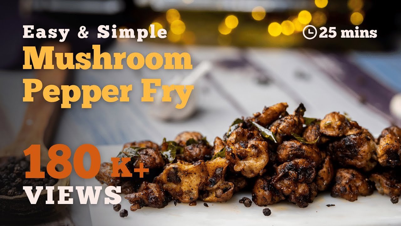 Mushroom Pepper Fry Recipe | Crispy Mushroom Salt & Pepper Dry | Mushroom Recipes