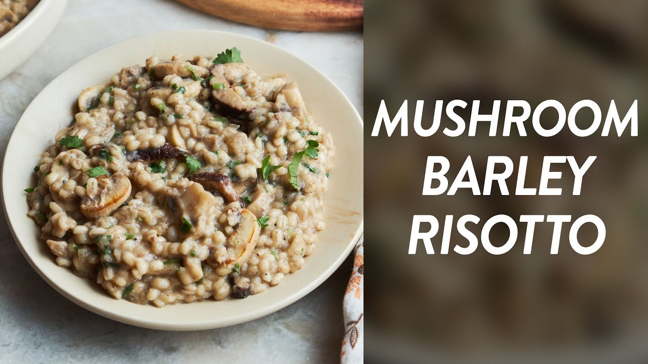 Vegan Mushroom Barley Risotto