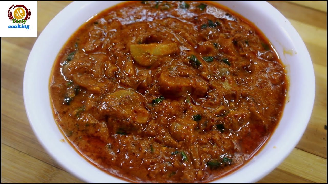 mushroom cashew masala/mushroom curry/mushroom gravy/mushroom recipes