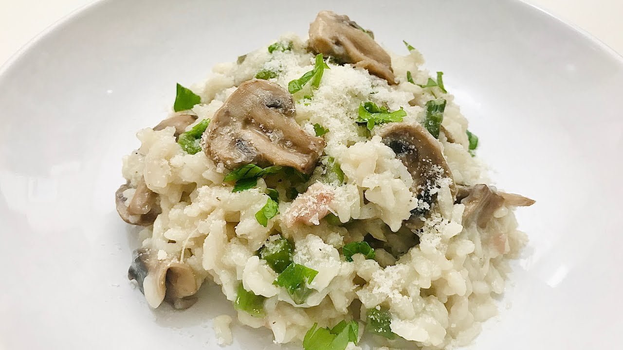 Risotto Mushrooms and Asparagus – Italian Recipe
