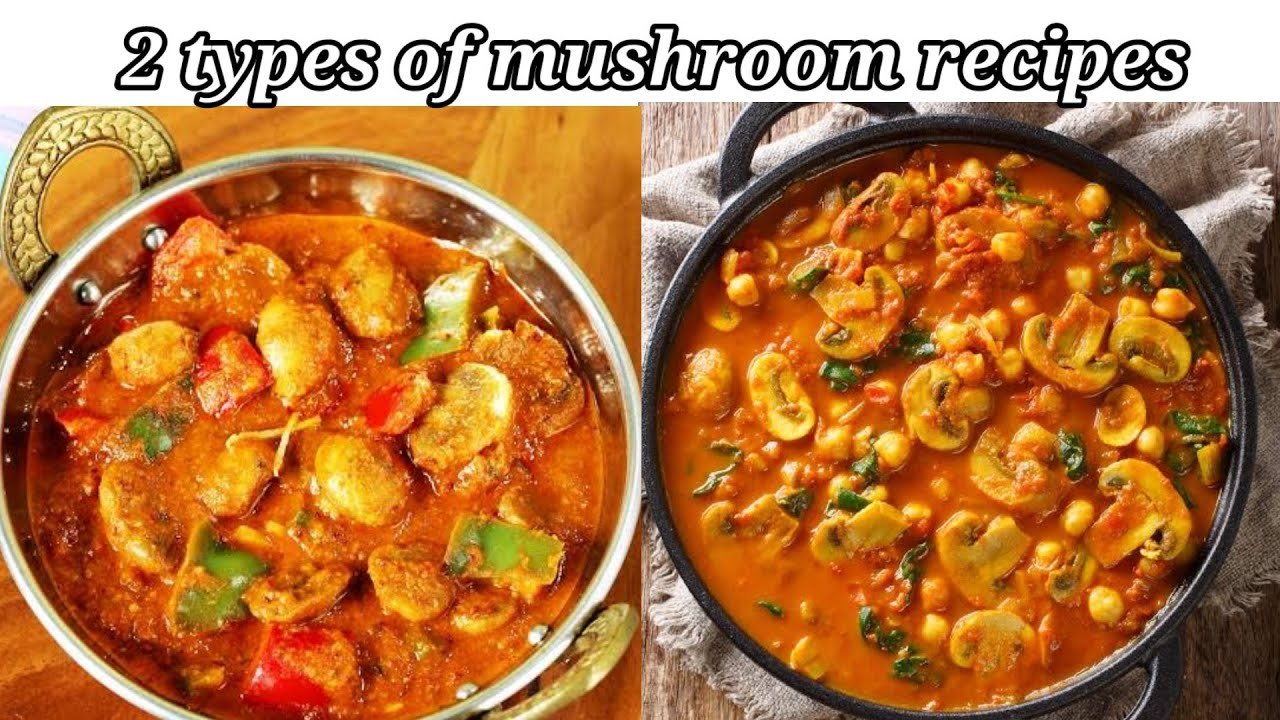 2 types of Mushroom recipes || Mushroom do pyaza || Kadhai Mushroom..