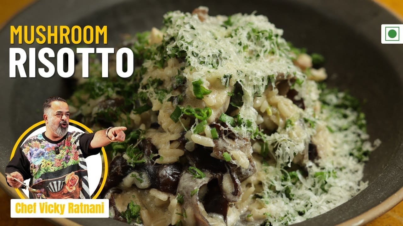 Mushroom Risotto Recipe | Quick & Easy Veg Risotto Recipe | Chef Vicky Ratnani