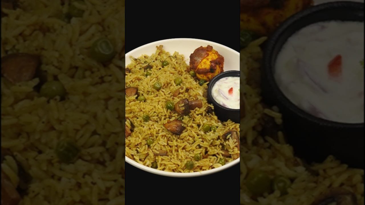 Mushroom Peas Pulao | Quick & Easy Lunch Box Recipe | Variety Rice Recipes | Easy Pulao Recipe