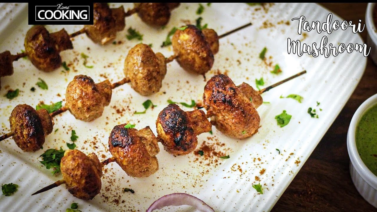 Tandoori Mushroom | Mushroom Recipes | Snacks Recipe | Vegetarian Recipes | Starter