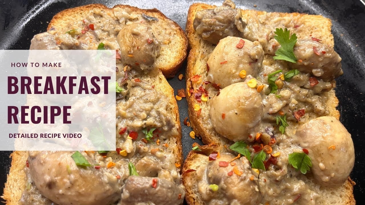 Breakfast Recipes | Easy Mushroom Toast |  Mushroom Recipes | nashta | Recipes for Breakfast