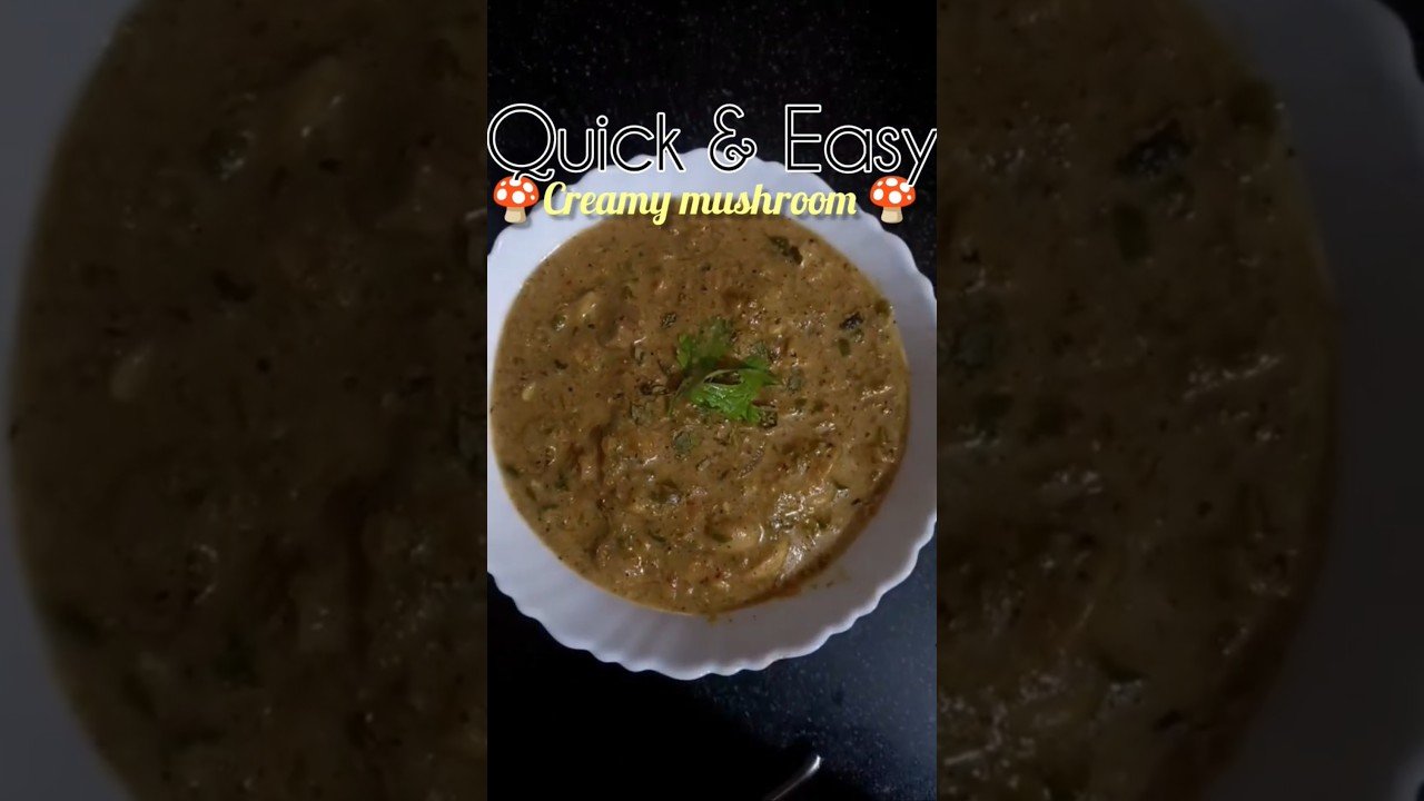 Creamy Mushroom Recipe ♥️ #food #shortsfeed #shorts #newrecipe #mushroom #viral