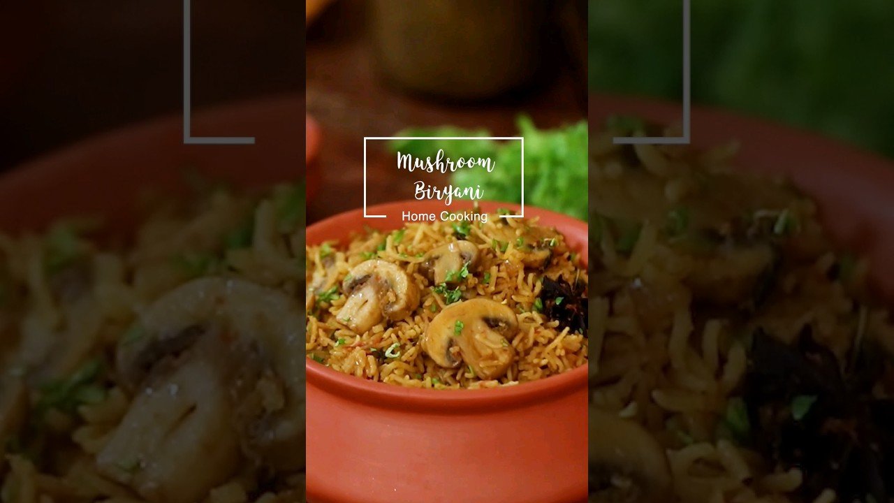 Mushroom Biryani | Kalan Biryani #shorts #mushroombiryani #mushroomrecipes