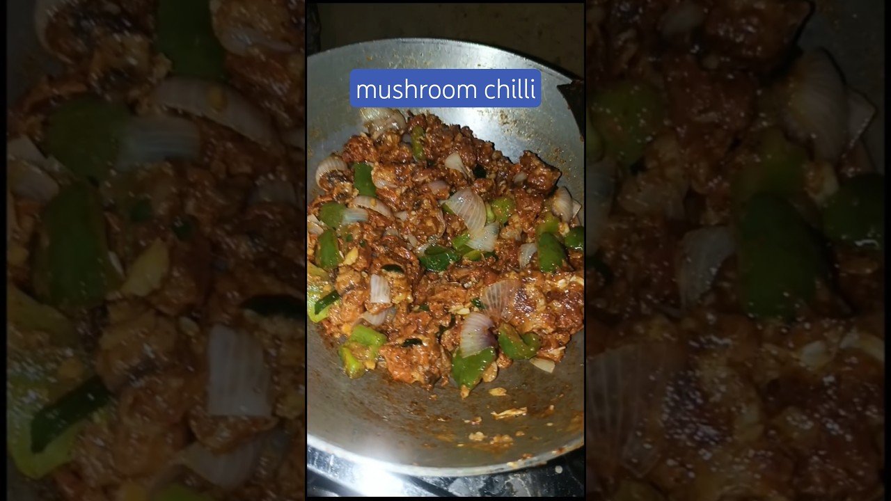 my new recipe 🍲 #mushroomchilli #foodlover #cookingvideo #foodie #viralvideos #sunilsradhavlogs