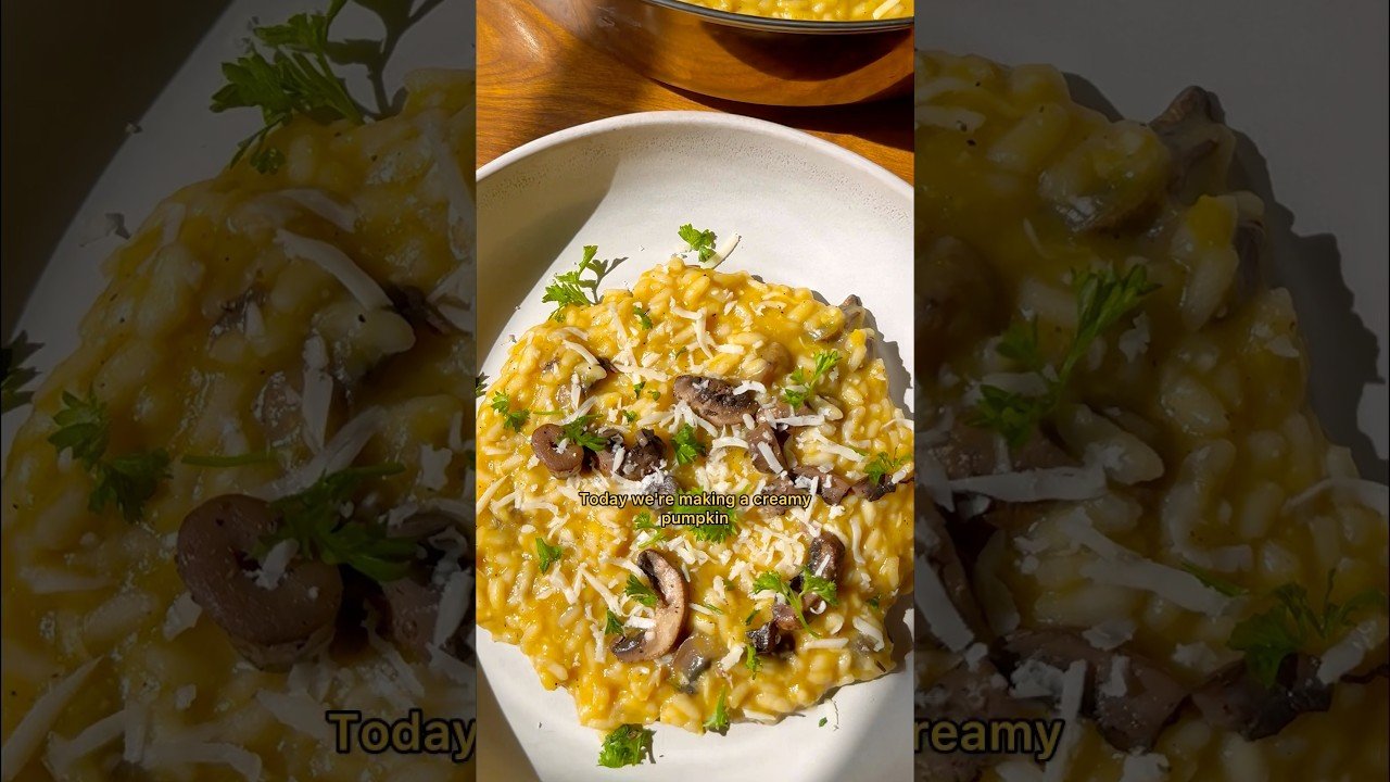 Creamy Roasted Pumpkin & Mushroom Risotto