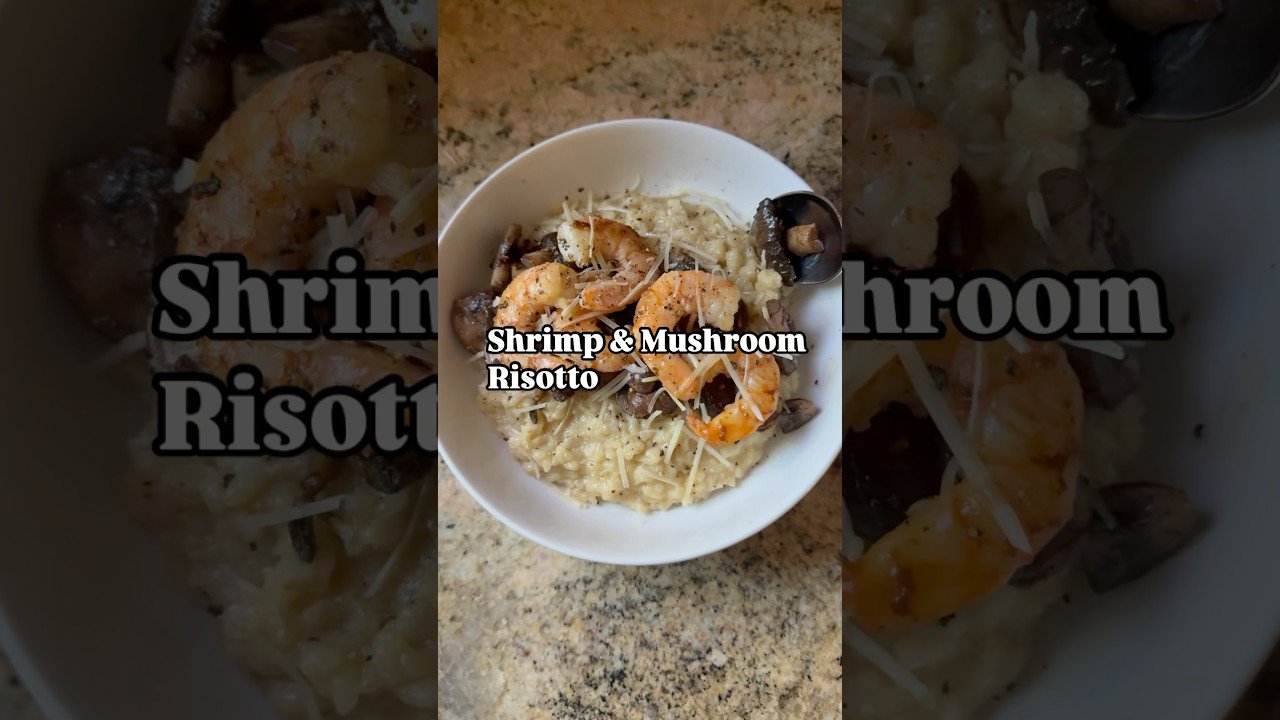 Shrimp and Mushroom Risotto #recipe