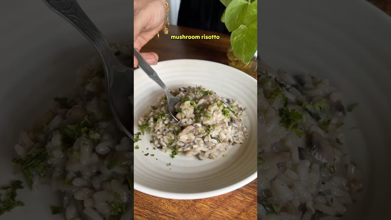 Best ever One pot mushroom risotto 💯✨
