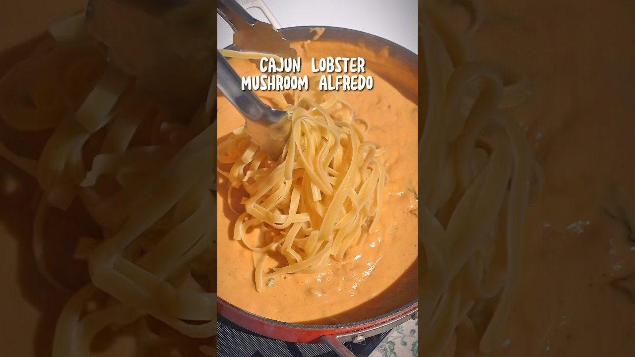 Cajun Lobster Mushroom Alfredo 🍄🍝🍄🍝 Recipe in description. #Lobstermushroom #mushroomrecipes